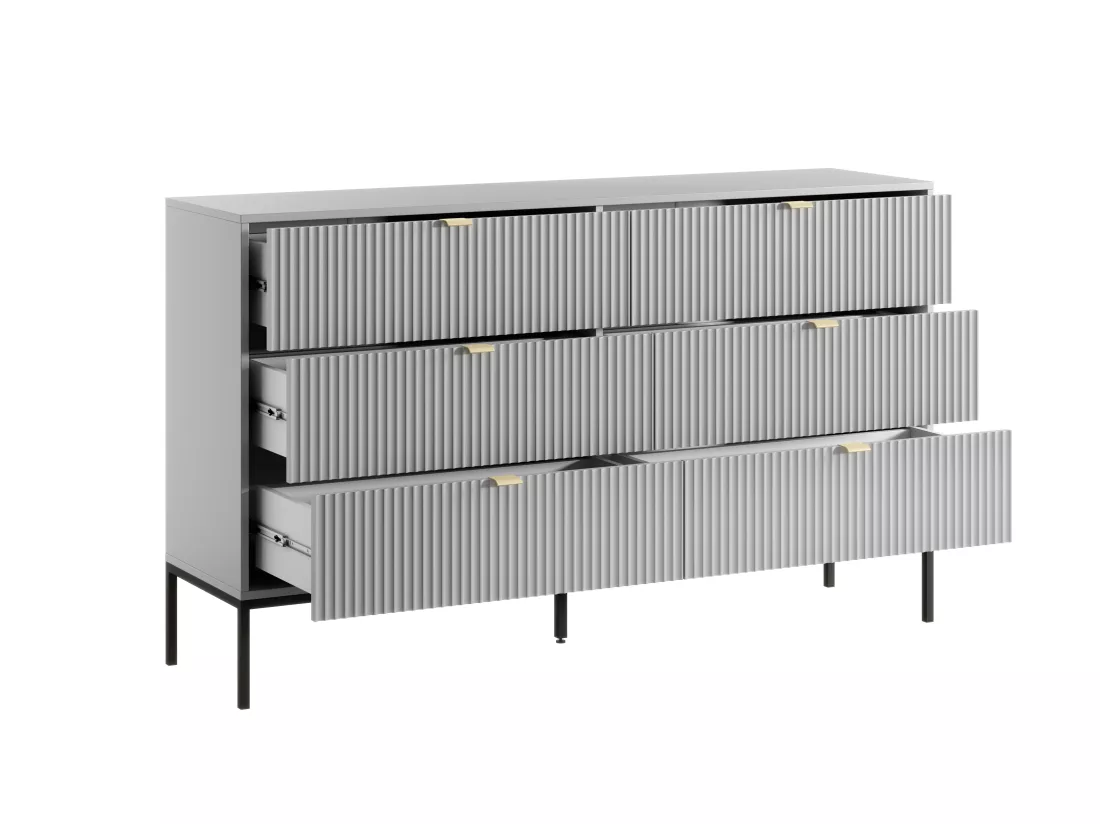 Commode 6 tiroirs - Gris - LIOUBA de Pascal Morabito
