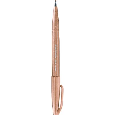 Pentel Sign pen - Feutre pinceau à pointe souple - brun