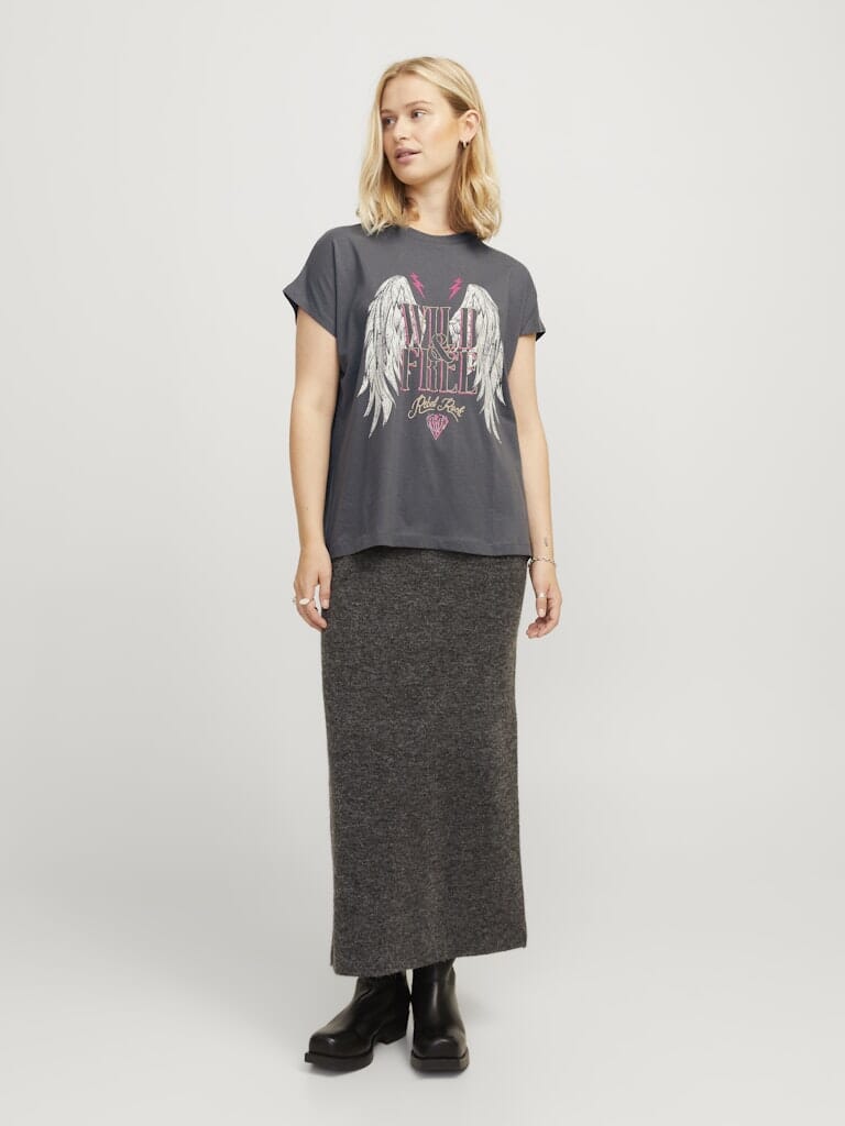 Jjxx Jxwilma Astrid Boxy Sl Tee Ft24 4777386 dark shadow wild free