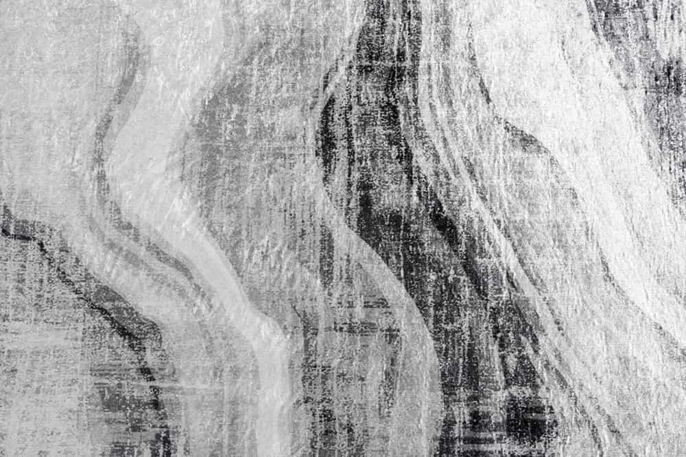 Design XXL Teppich ART RUGS 350x240cm grau weiß Flachgewebe Indoor