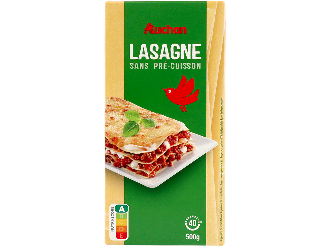MASSA LASANHA AUCHAN 500G