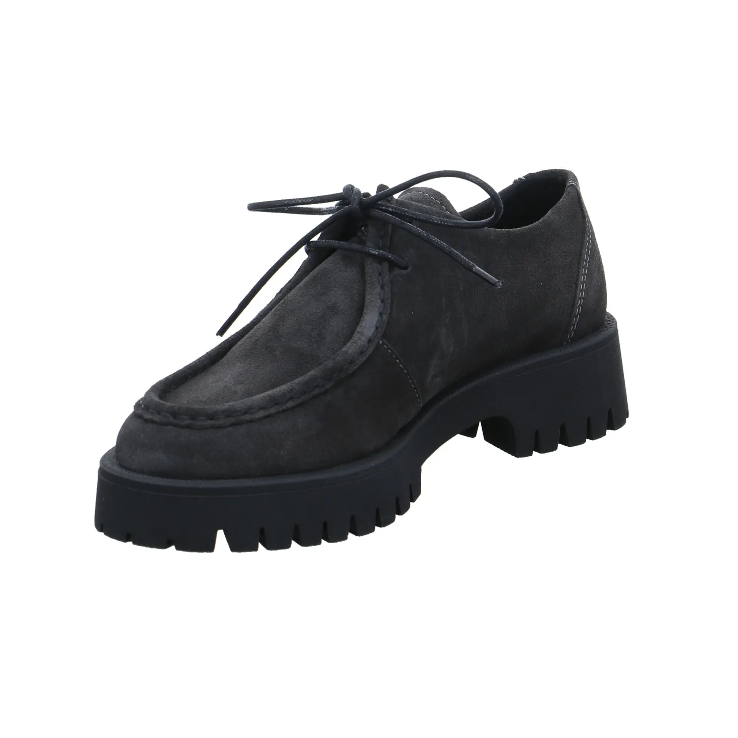 SCHUHENGEL Schnürschuh Grau Leder