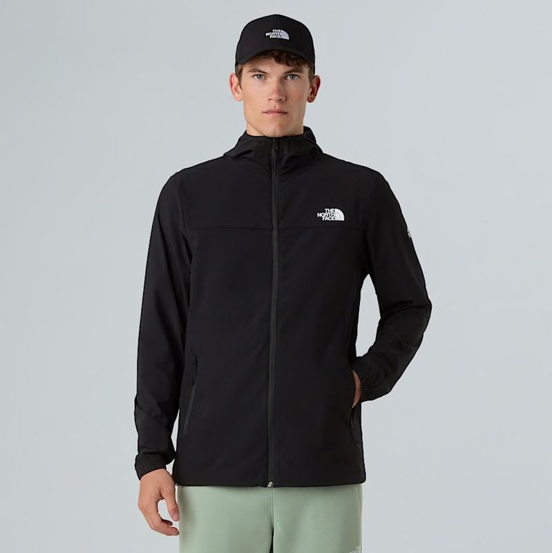 The North Face - Jassen - Zwart - Polyester - Winddichte Hoodie met Flash Dry-XD Technologie