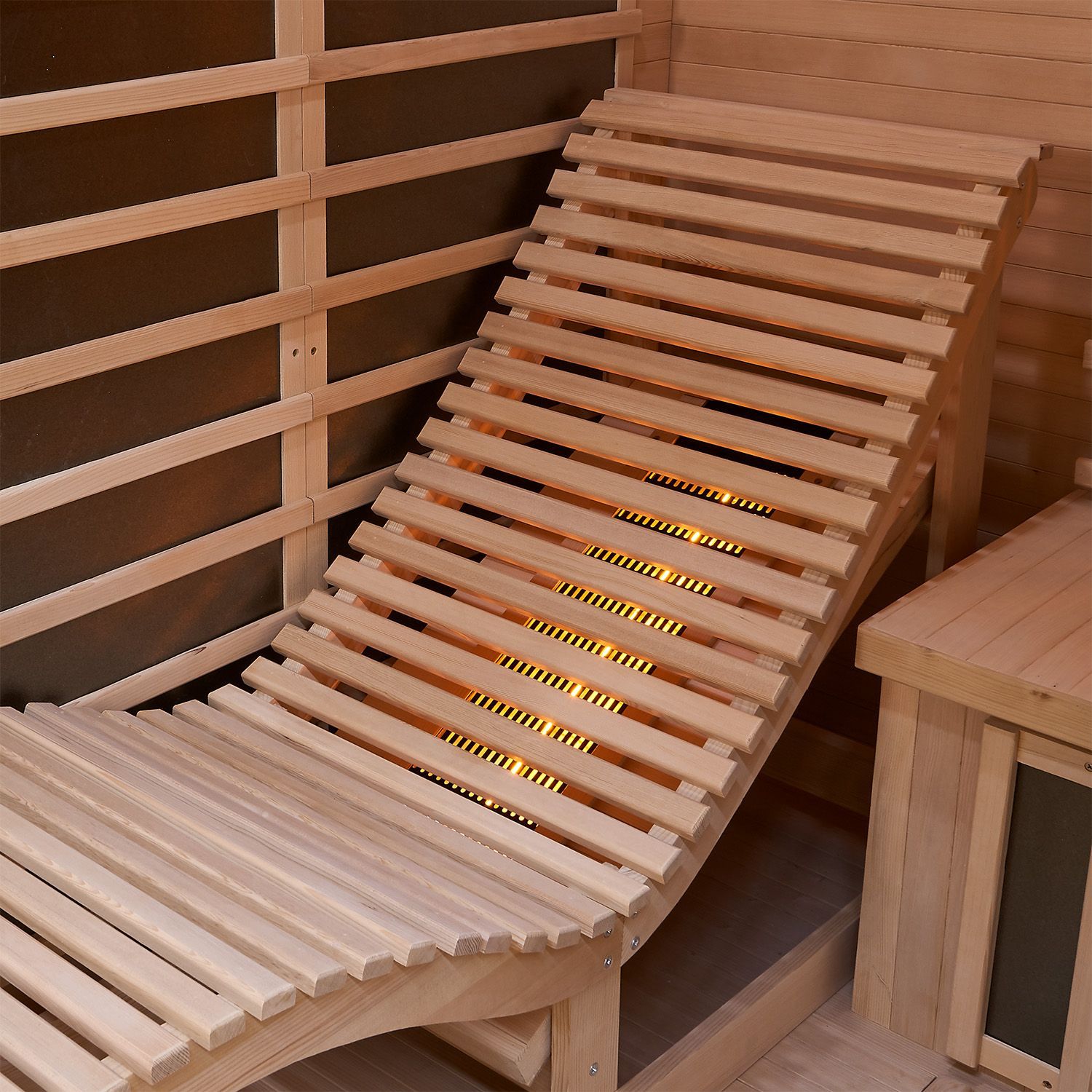Artsauna Infrarotkabine Wärmekabine Kolding mit Triplex-Heizsystem & Hemlockholz