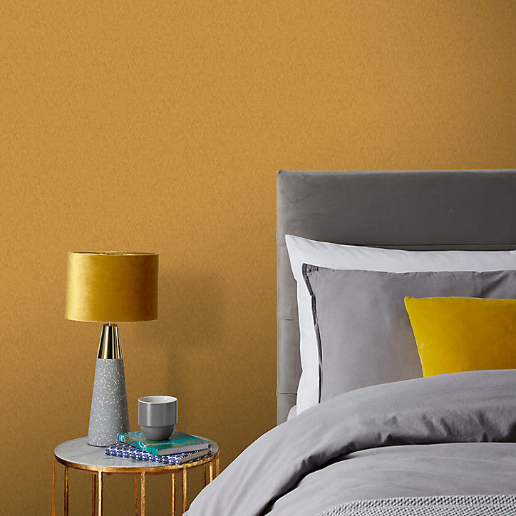 Papier peint à motif vinyle intissé Thar ocre 53 cm GoodHome