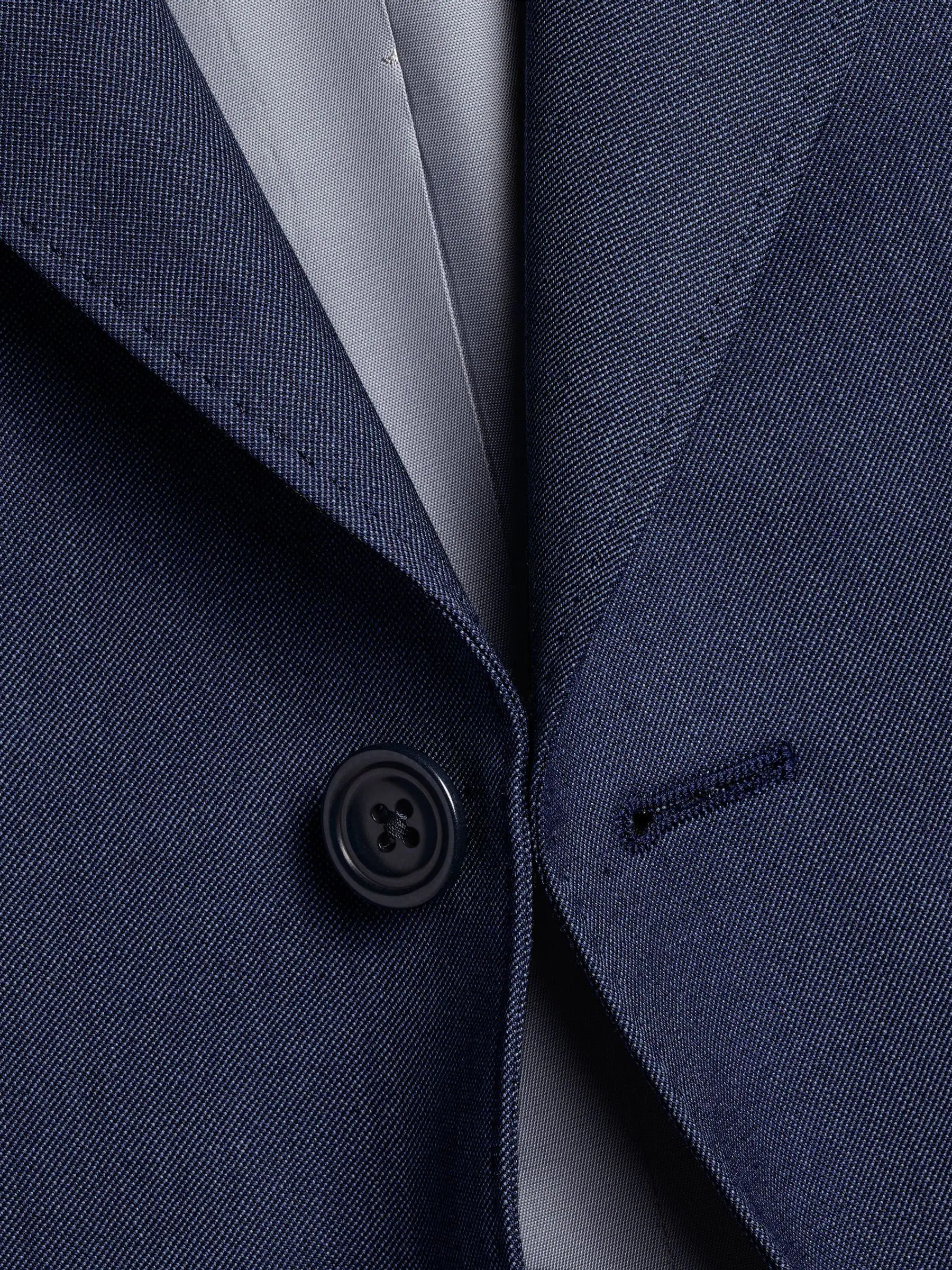 Blauw - Charles Tyrwhitt Sharkskin Slim Fit Jacket