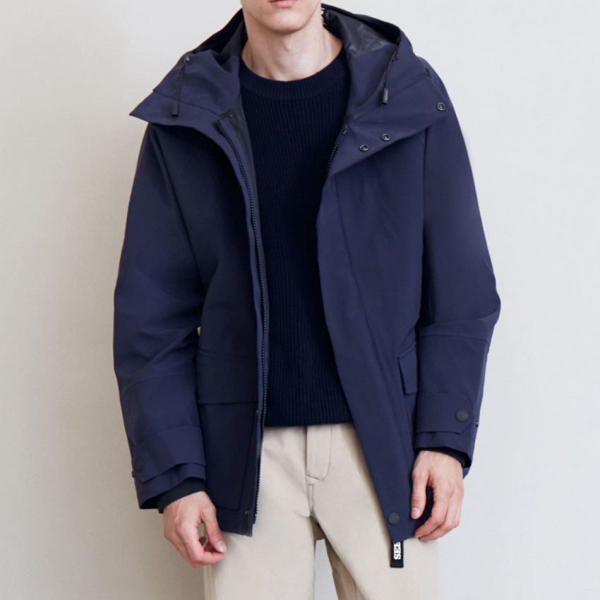 COLUMBUS BLUE NAVY-Parka bleue Sebago pour Homme