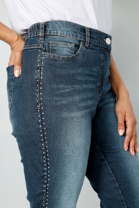 Jeans, Slim Fit, Ziernieten, 5-Pocket