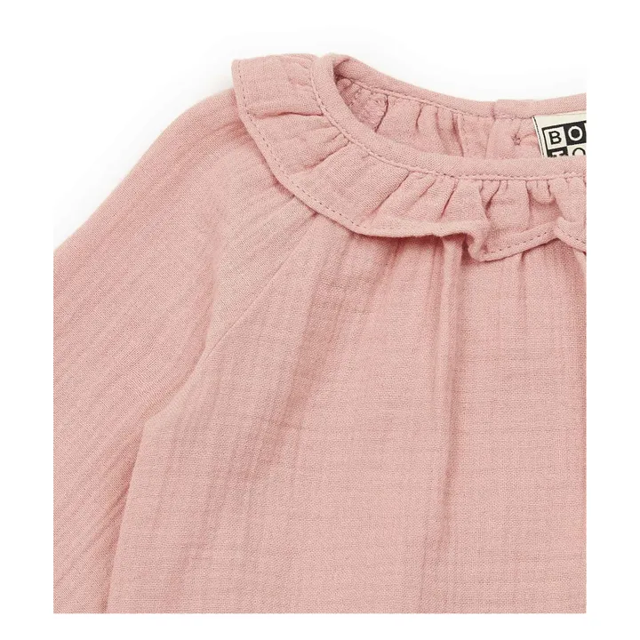 Bonton Blouse Gaze de Coton Bio Mamour | Rose pâle