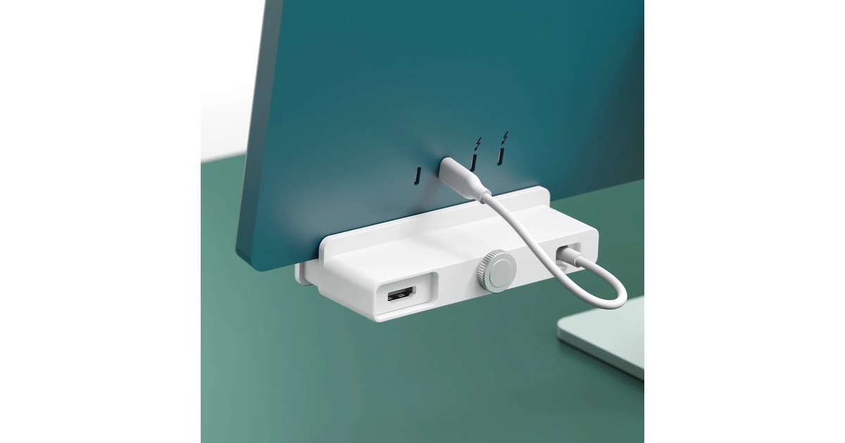 HyperHyperDrive 6-in-1 USB-C Hub for iMac 24″ usb-hub  (Wit)