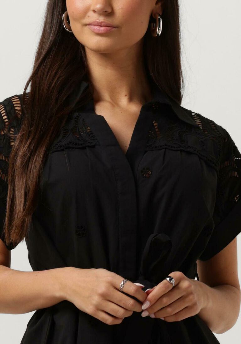 SUNCOO zwarte suncoo midi jurk coco