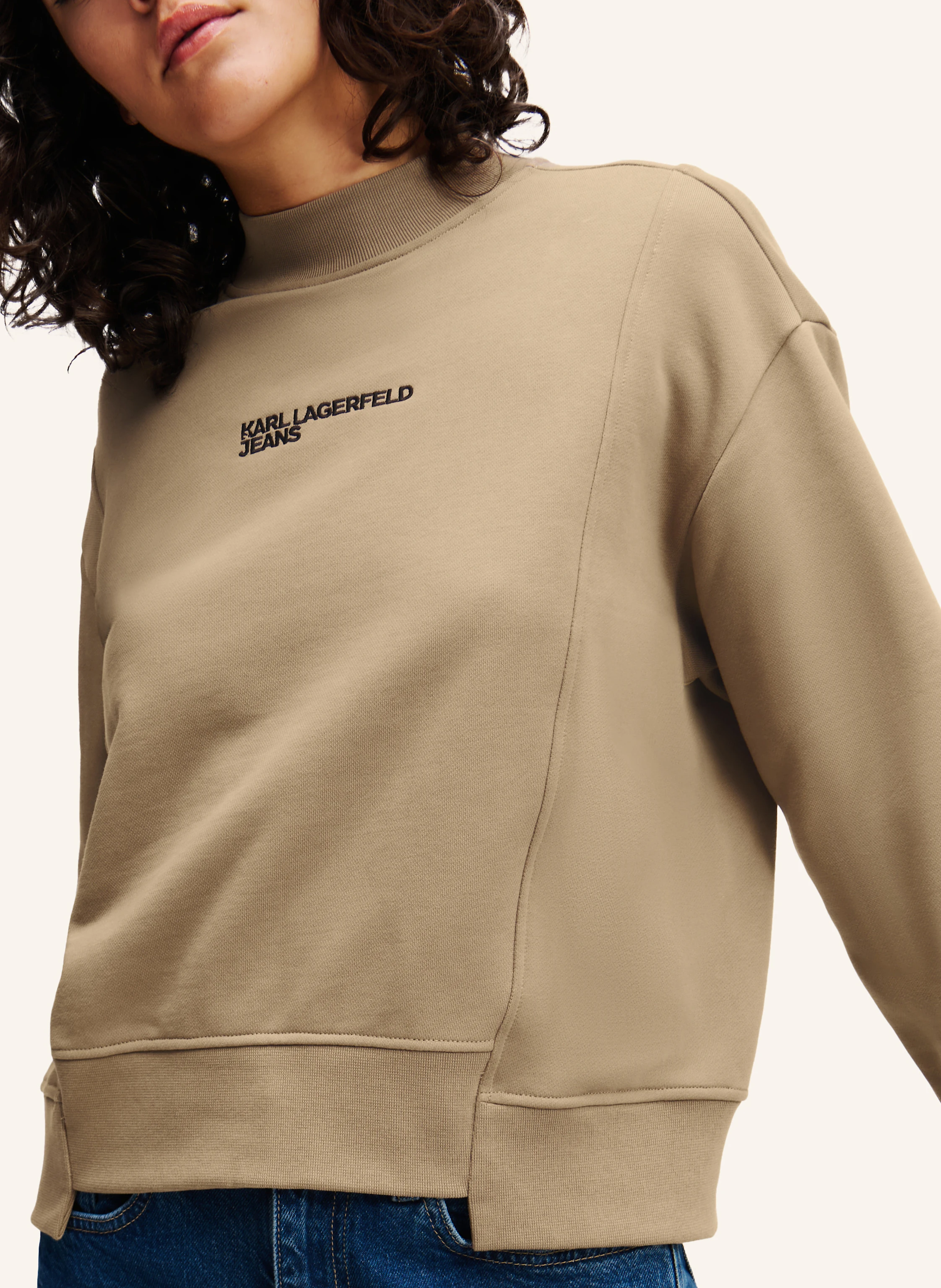 KARL LAGERFELD JEANS ASYMMETRISCHES SWEATSHIRT MIT STEHKRAGEN