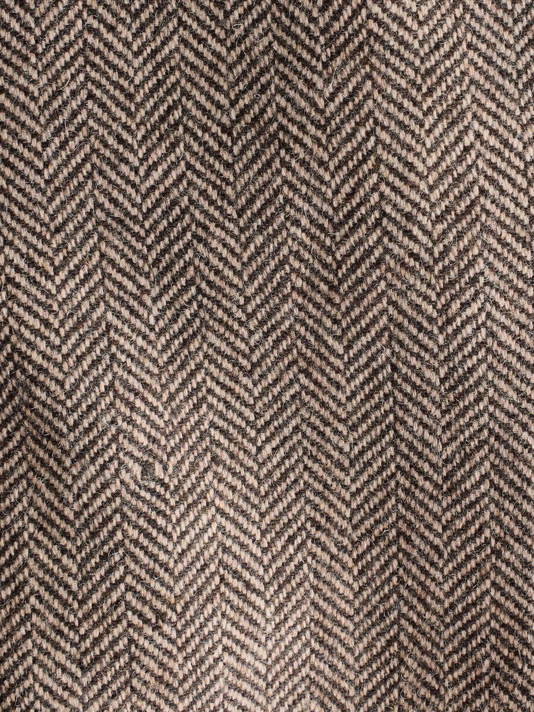 Taupe - Slim Fit - Blazer met visgraatmotief en hoog wolgehalte