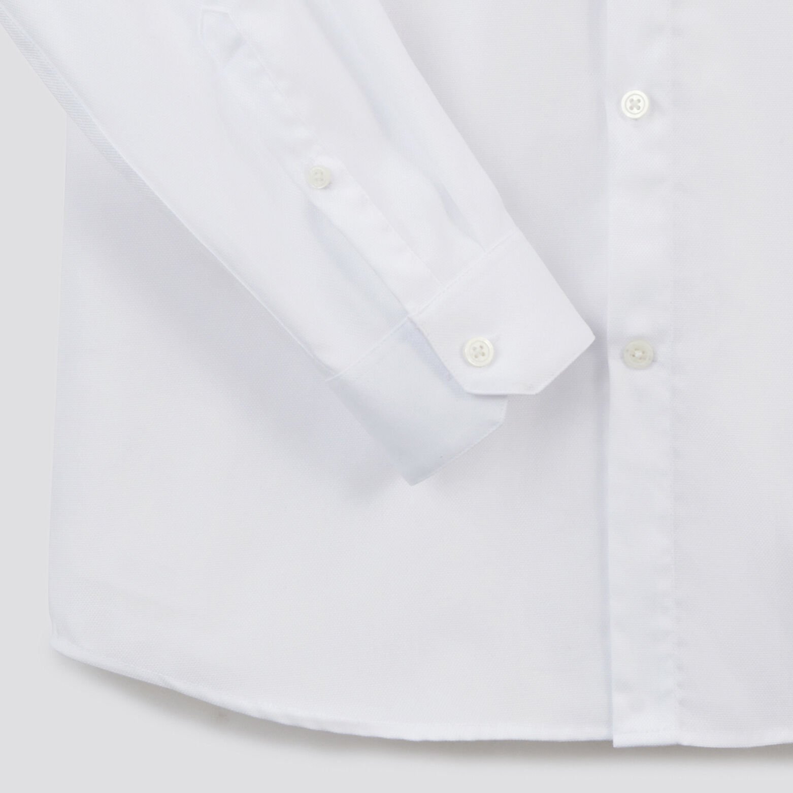 Chemise regular sans repassage unie coton Blanc