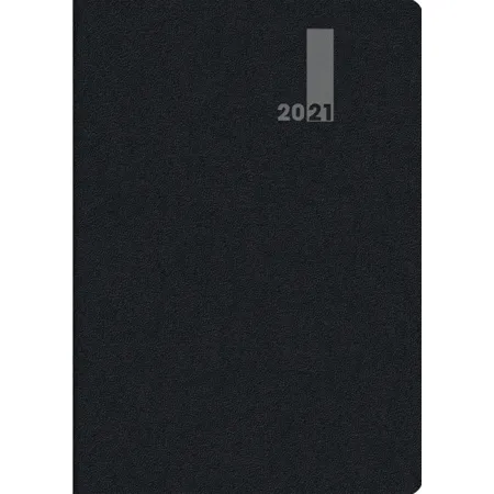 BRUNNEN Buchkalender 2021 SlimLine Blattgröße 17 x 24 cm schwarz