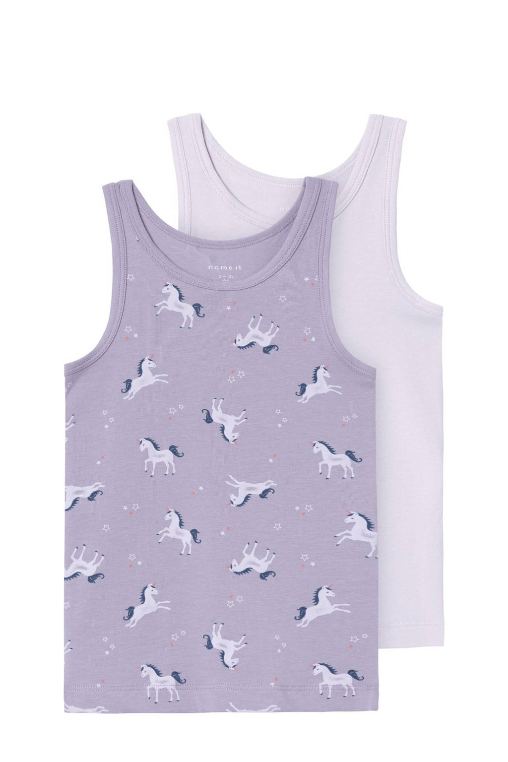 hemd NMFTANK TOP UNICORN - set van 2 lila/paars
