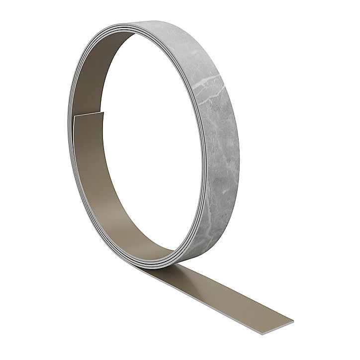 Bande de chant aspect marbre gris GoodHome Algiata L. 300 cm x l. 24 mm