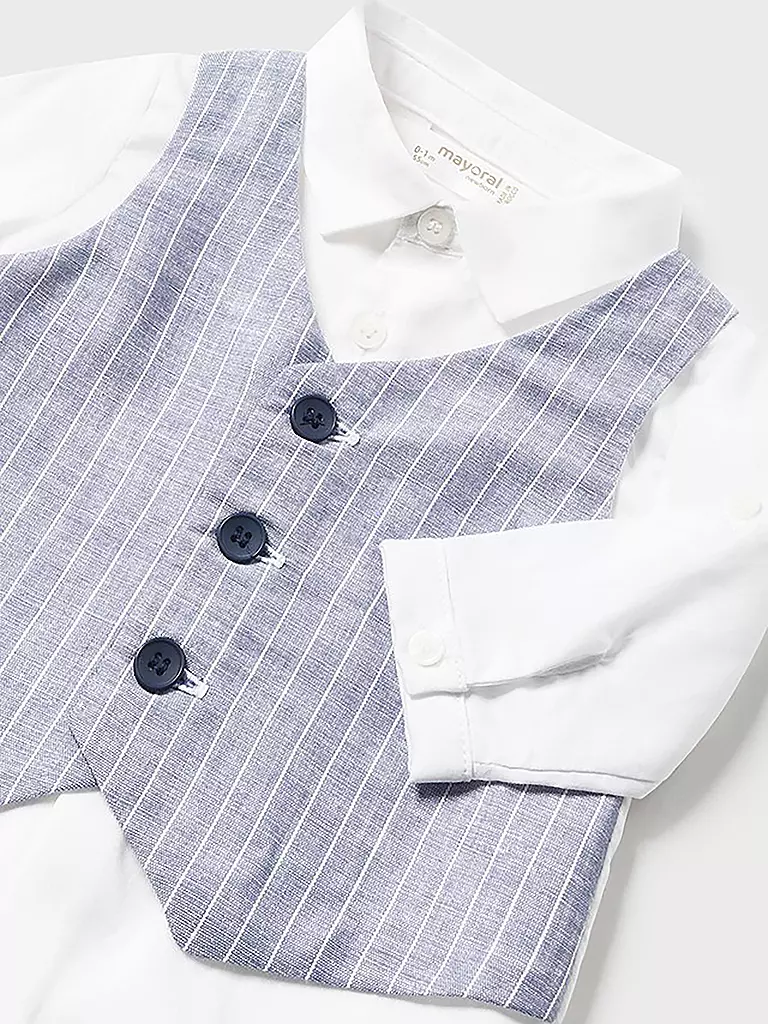 MAYORAL Baby Set 2-teilig Hemd, Gilet und Hose dunkelblau