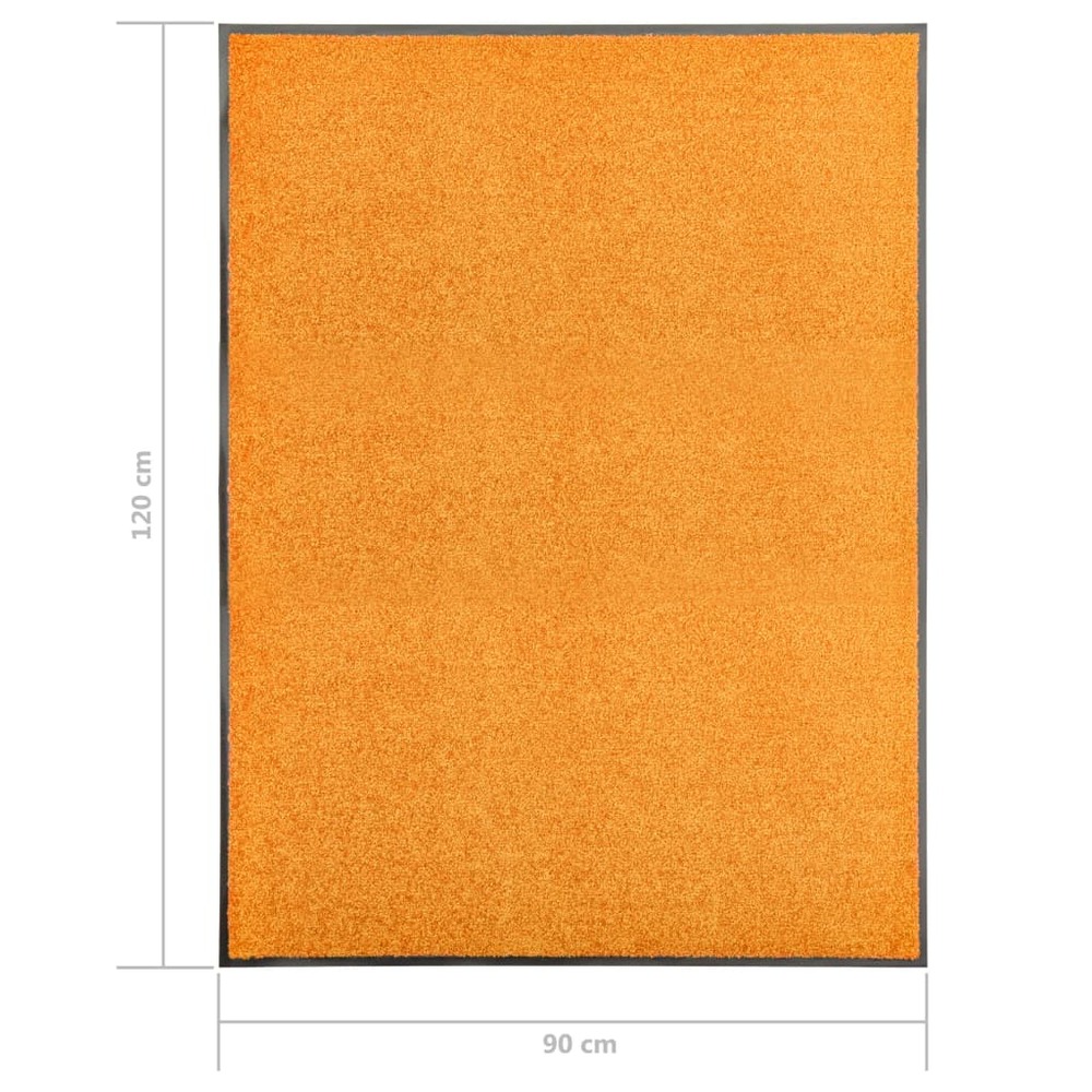 Paillasson lavable orange 90x120 cm
