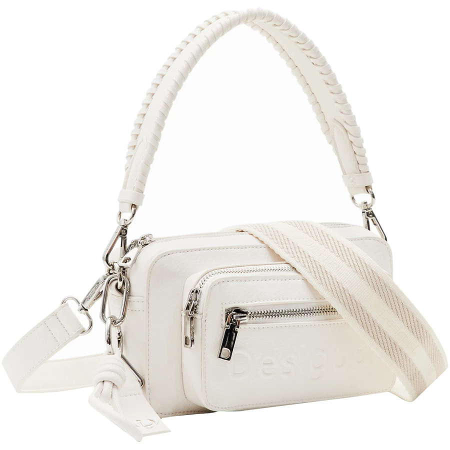 Desigual Half Logo 24 Cambridge 2.0 - Schultertasche 22 cm white