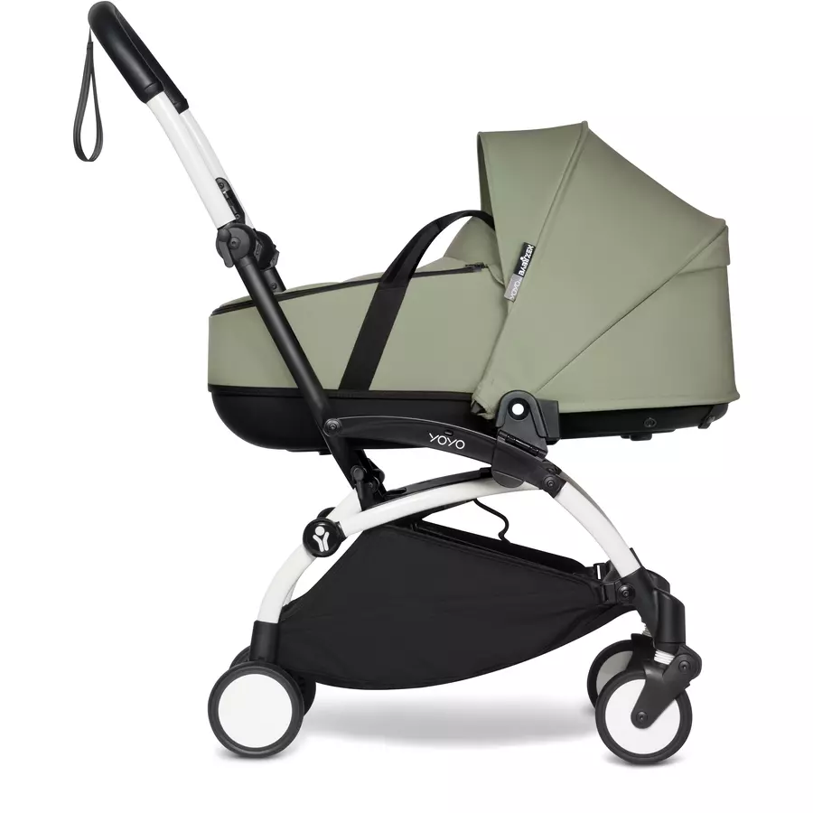 BABYZEN Kinderwagen YOYO2 0+  White mit Liegewanne Olive
