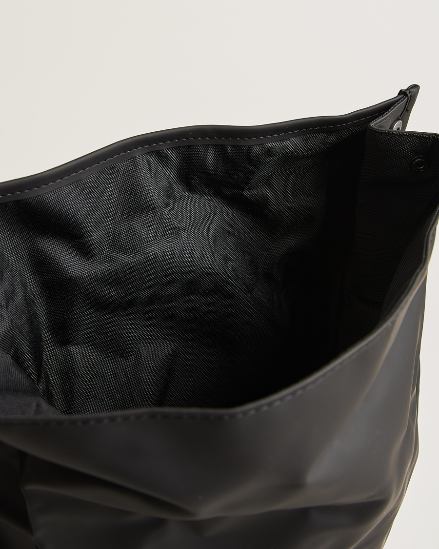 RAINS Rolltop Rucksack Black
