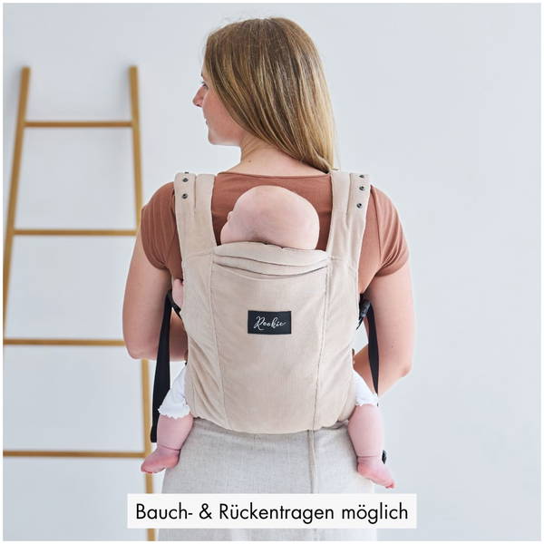RookieRookie   Premium Elite Cord Babytrage stone