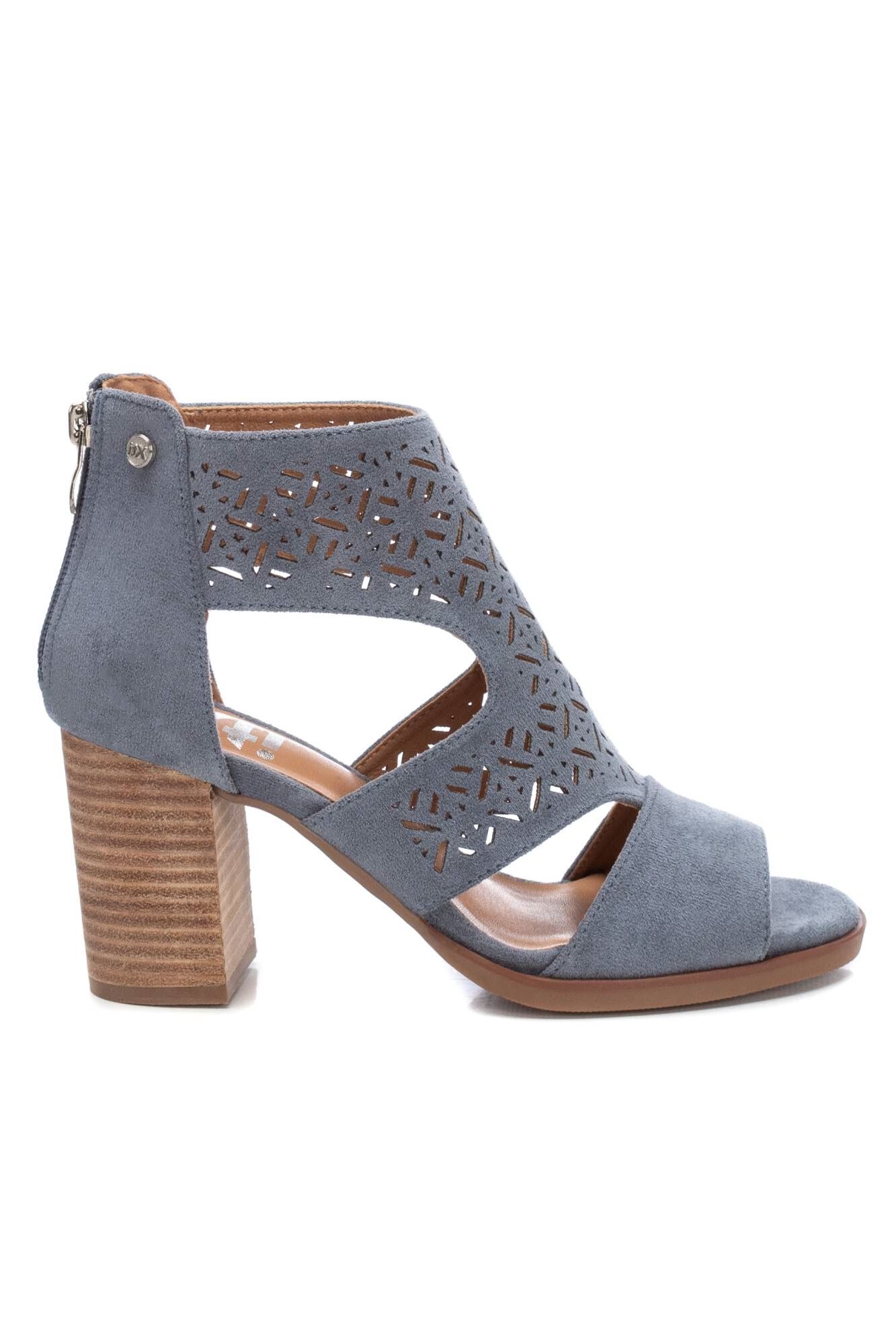 Bota feminina aberta no tornozelo, Xti - azul médio