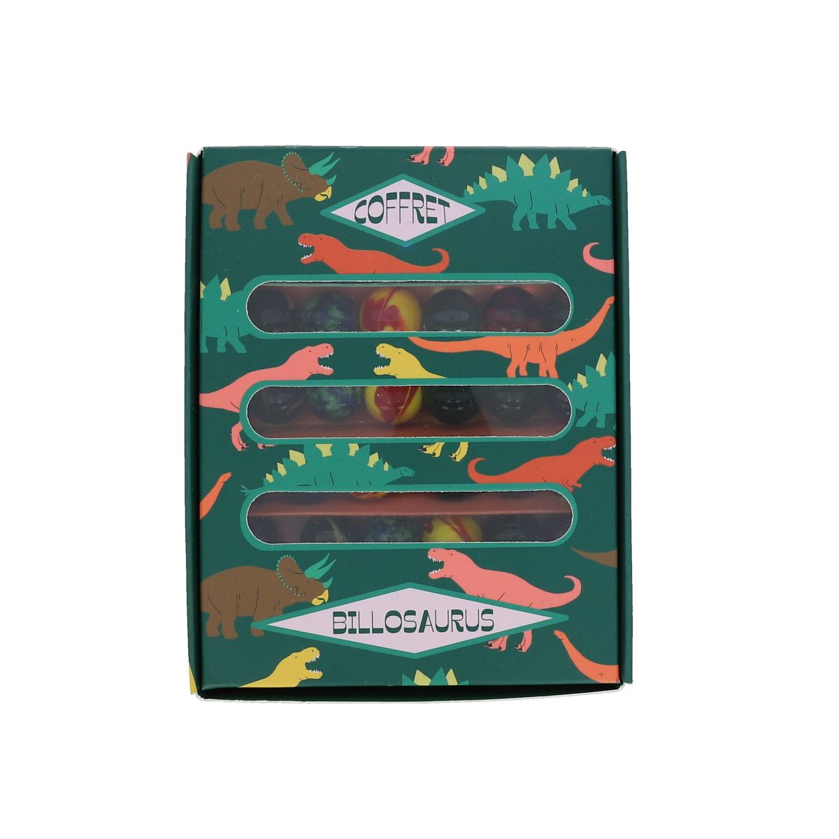 Jeu de billes coffret Billosaurus Mercredi et Patati