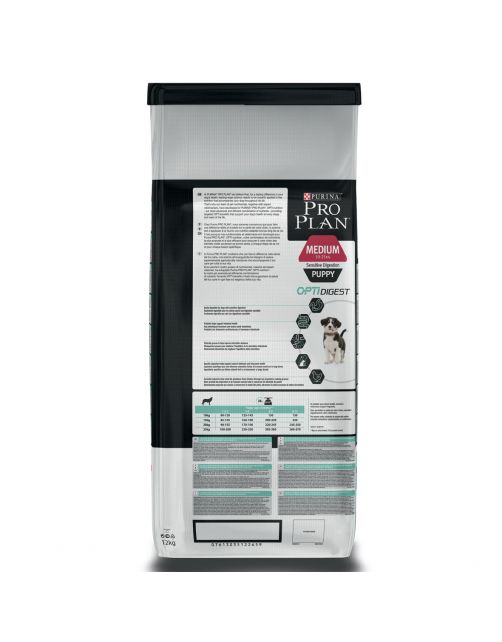 Pro Plan Dog Puppy Medium Breed Digestion - Hondenvoer - Kip 12 kg