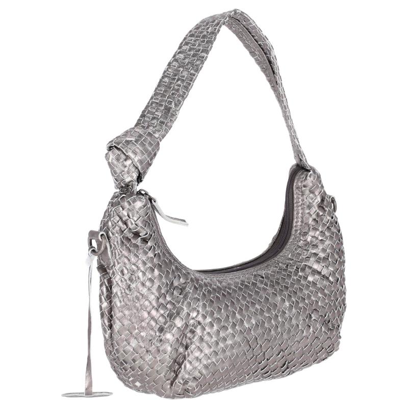 DSTRCT Brooklyn Flea Hobo Bag M Metallic Zilver