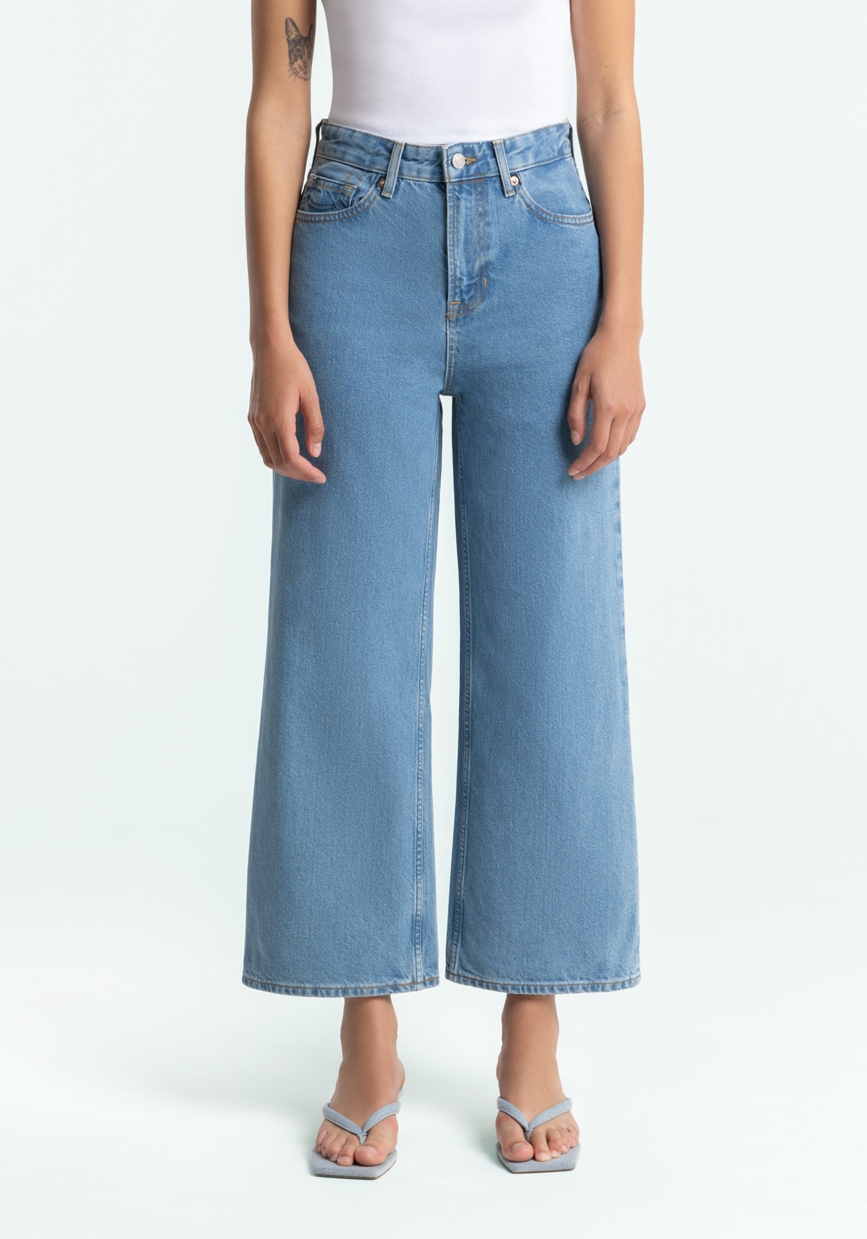 Kings Of Indigo Jeans Elisabeth Cropped Clean Holo Mid Vintage