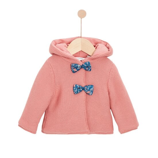 Poésie d'Automne Veste à capuche tricot   Pink Raspberry        de               Marèse