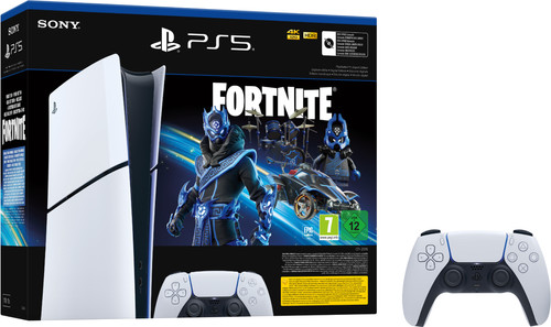 PlayStation 5 Slim Digital Edition + Fortnite Voucher + Extra Controller Wit