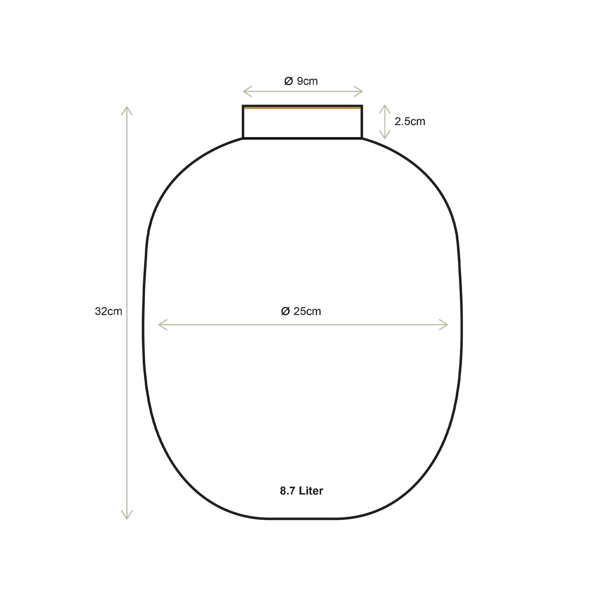 Pip Studio vaas metaal geel 32cm