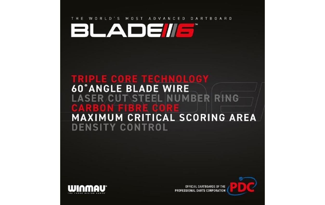 Dartboard Blade 6 Triple Core Carbon<br>Dartscheibe
