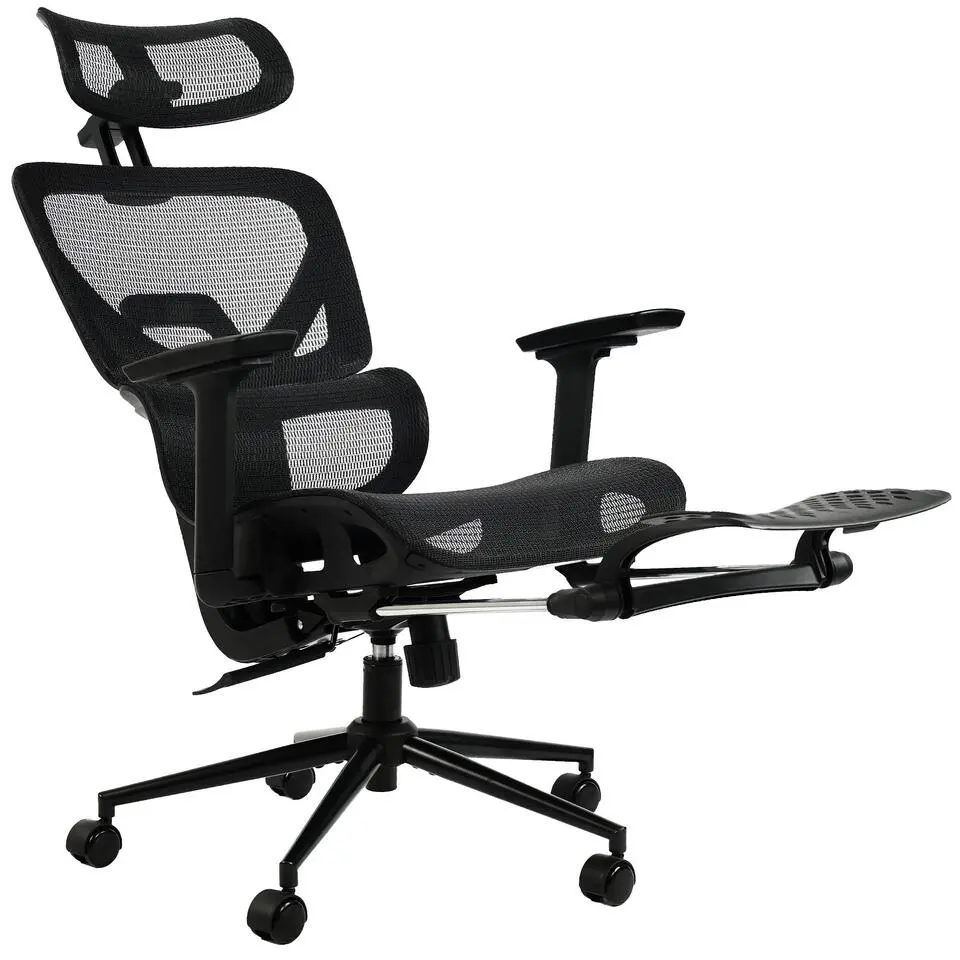 CLP Bureaustoel Beresford zwart Frame - Stof - zwart