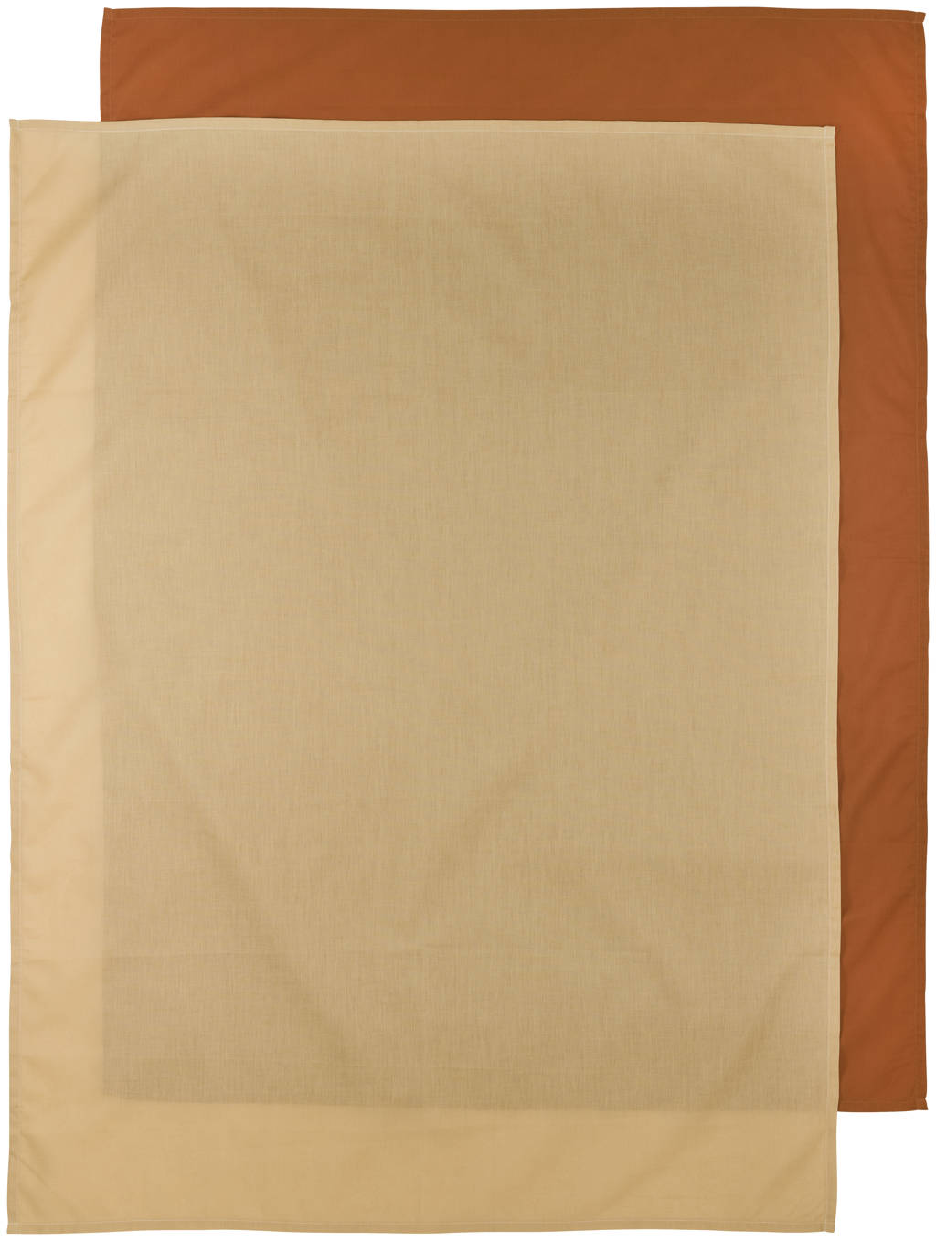 baby wieglaken - set van 2 75x100 cm Uni camel/warm sand