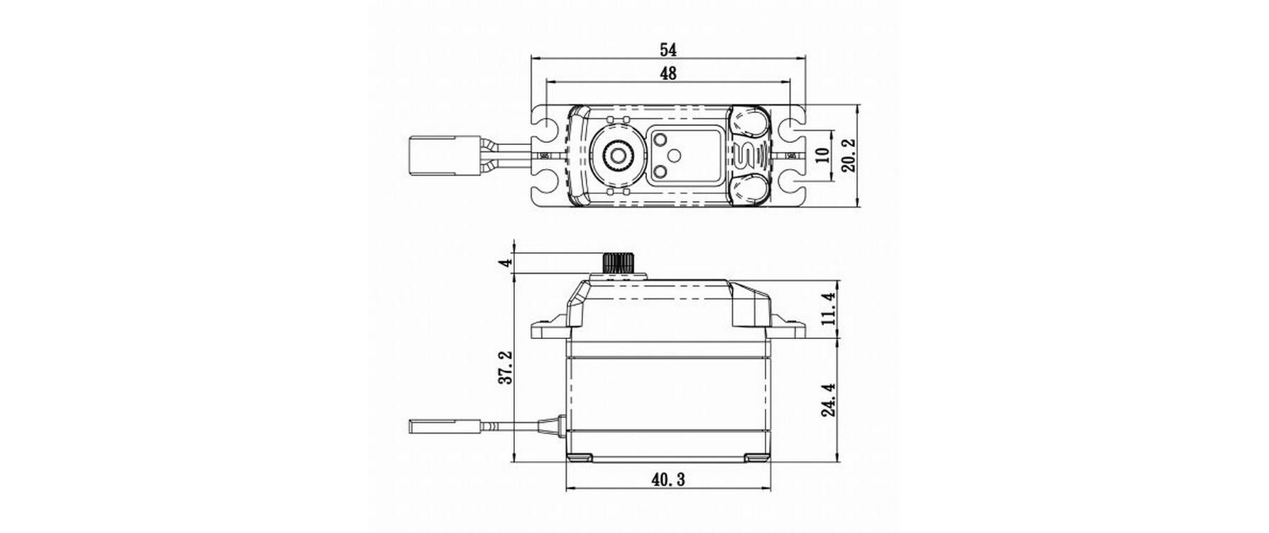 Standard Servo SC-1268SG+ 30 kg, 0.1 s, Digital HVDigitalservo mit Softstart und doppelt kugelgelagertem Metallgetriebe