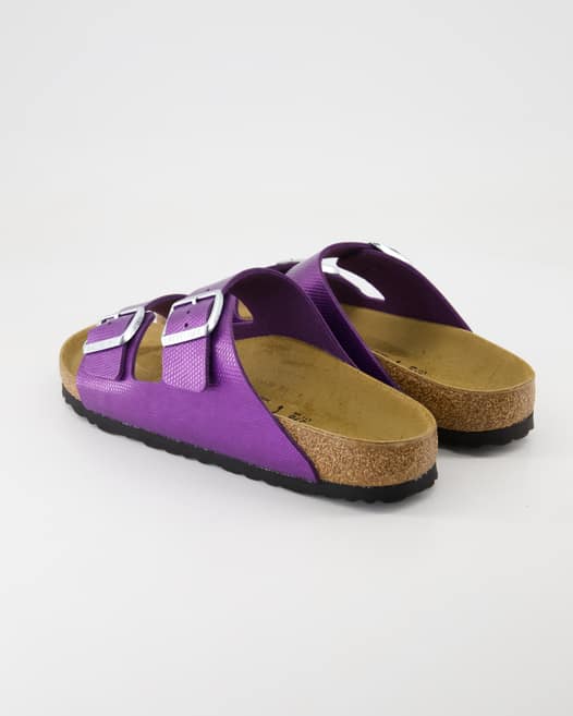 Birkenstock Arizona Birko-Flor Pantoletten in Lila
