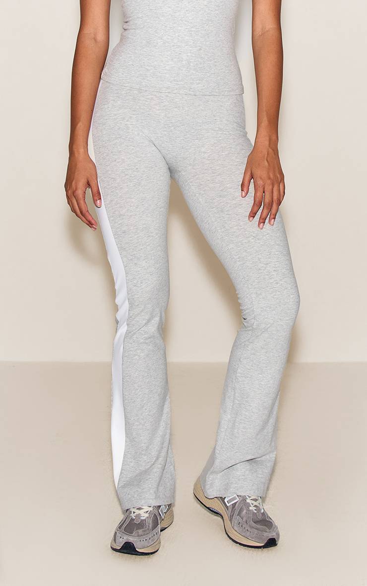 Gris Cendré Pantalon De Yoga À Empiècements Contrastants Sculptants