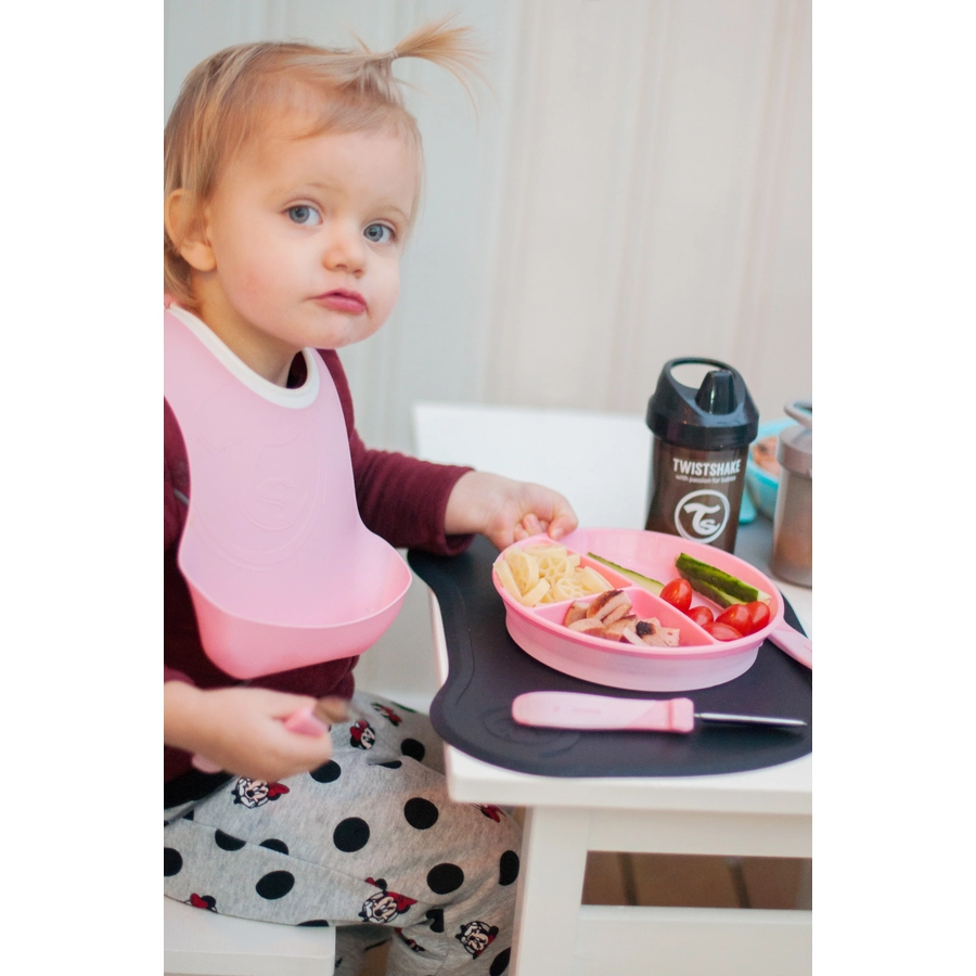 TWISTSHAKE Kinderteller mit einer Unterteilung 6+ Monate pastel rosa