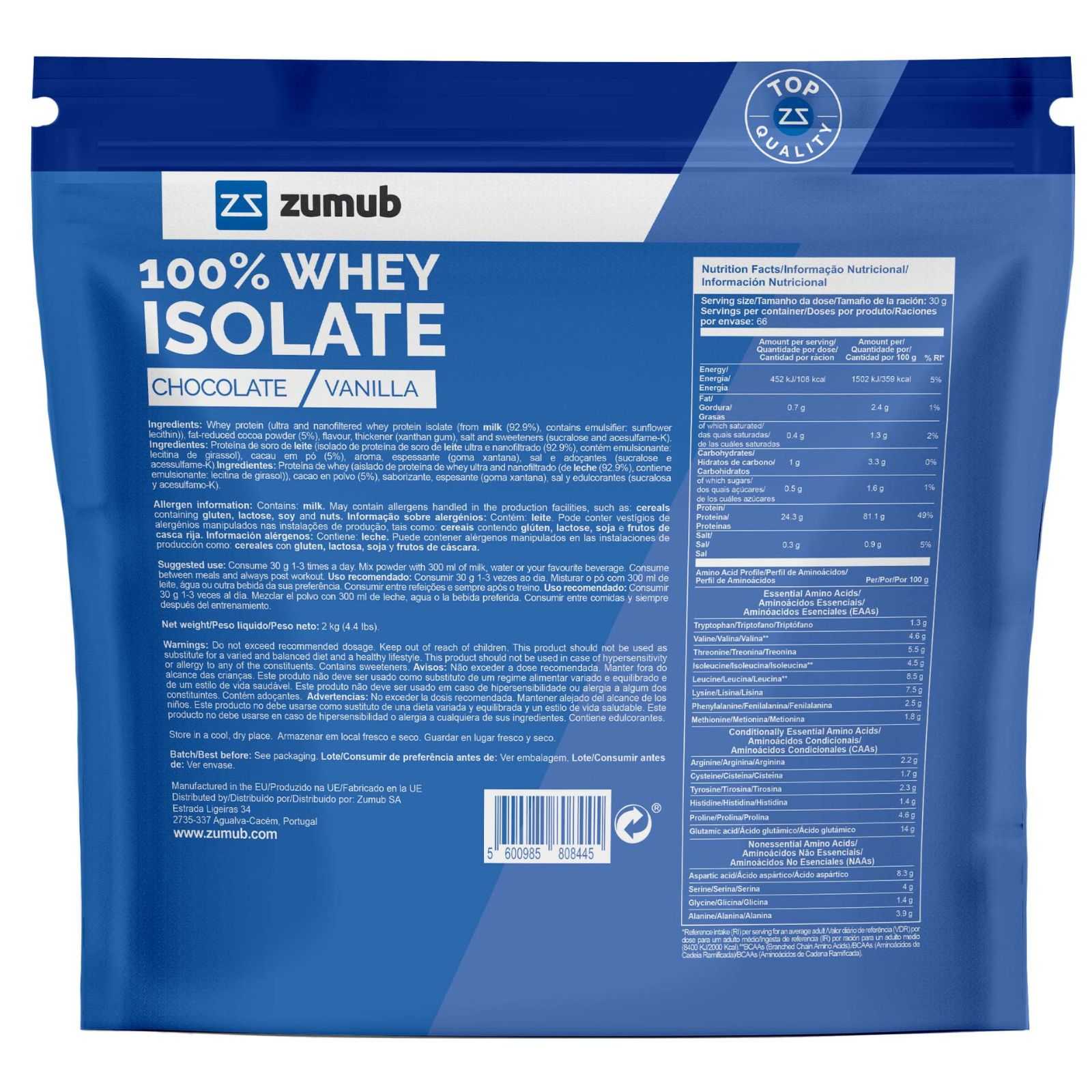 Zumub 100% Whey Isolate 30g