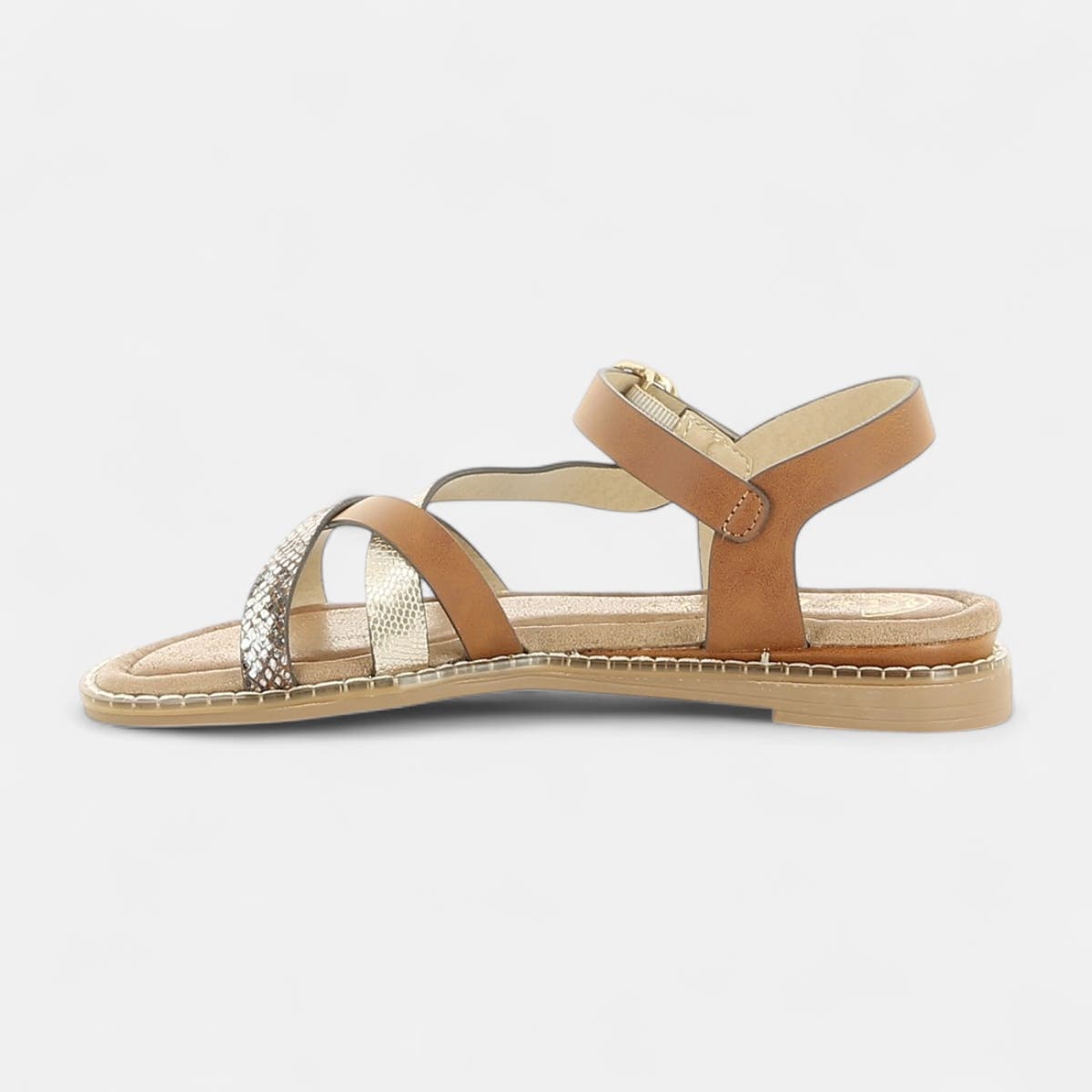 Nu-pieds Femme cognac