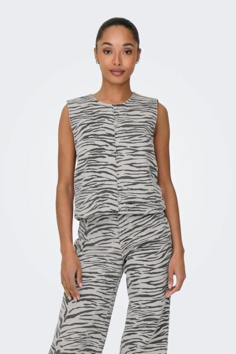 Only grijze dames top
