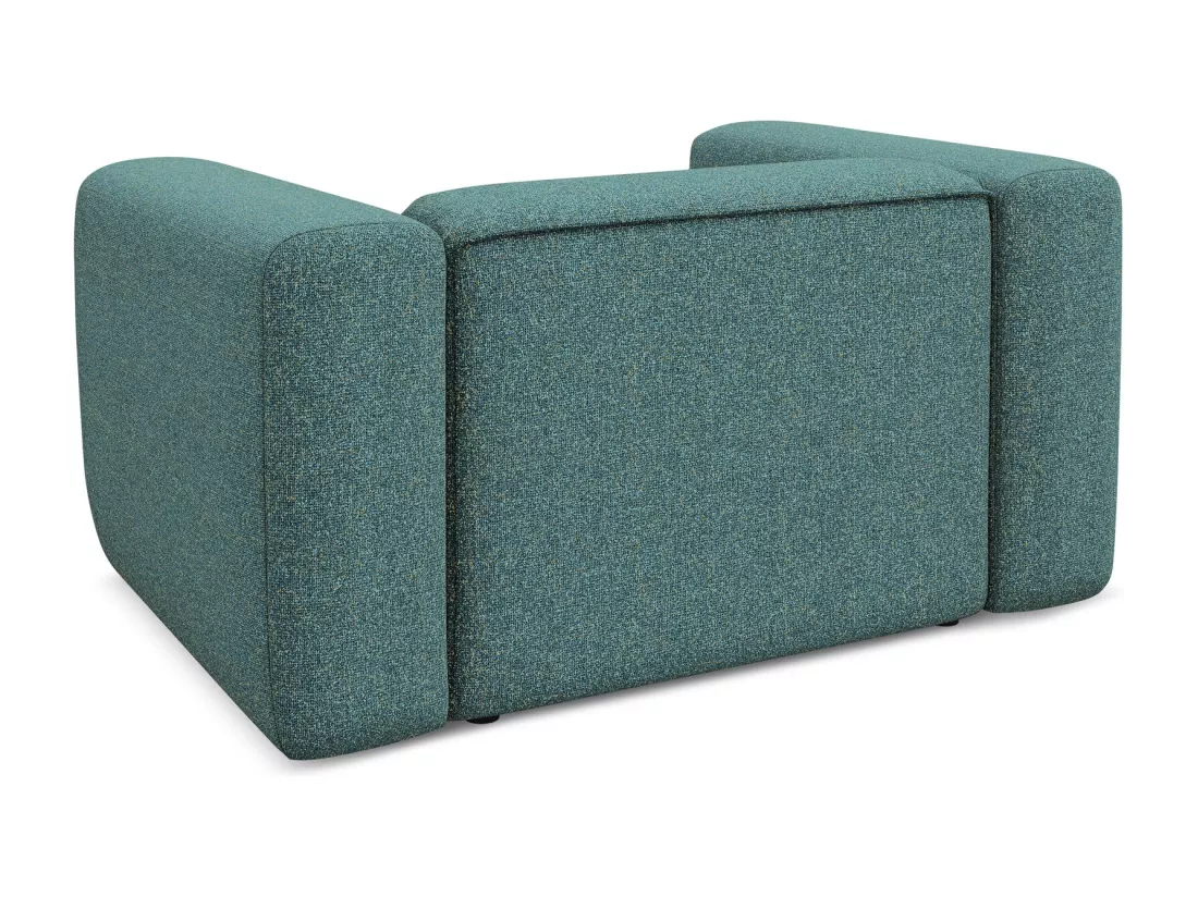 Fauteuil en tissu texturé - marin - EKAHI