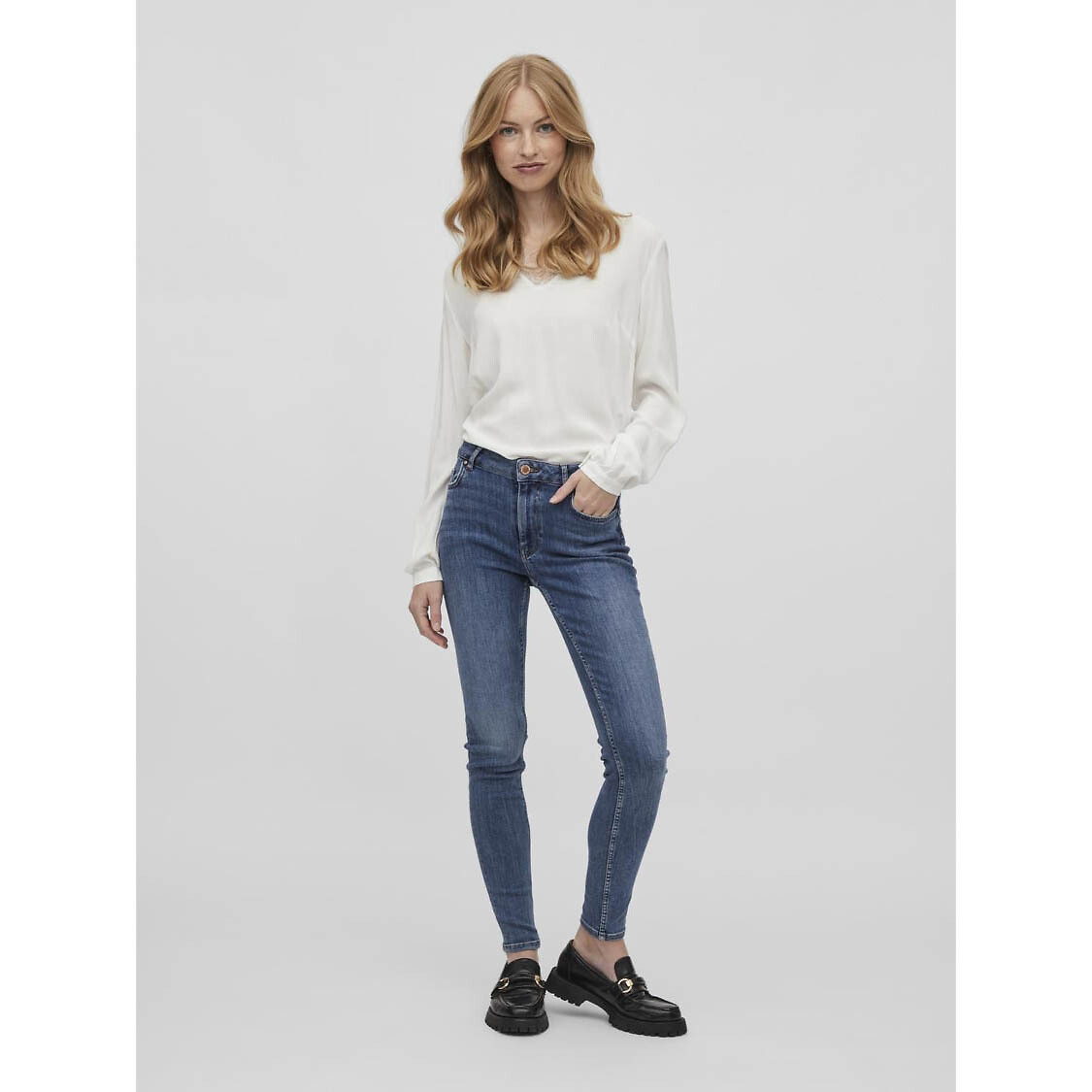 VILA<br>Jeans skinny, taille padrão