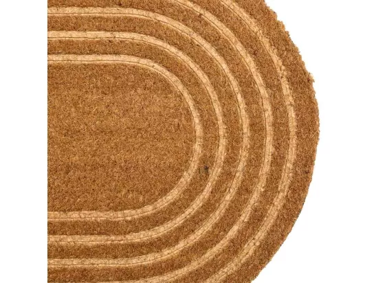 Tapis d'entrée en fibre pressée marron 75x45