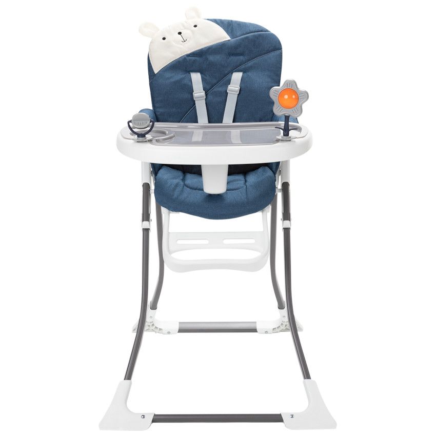 Chaise-haute fixe avec jouets intégrés - Teddy B 2.0 - Ecru