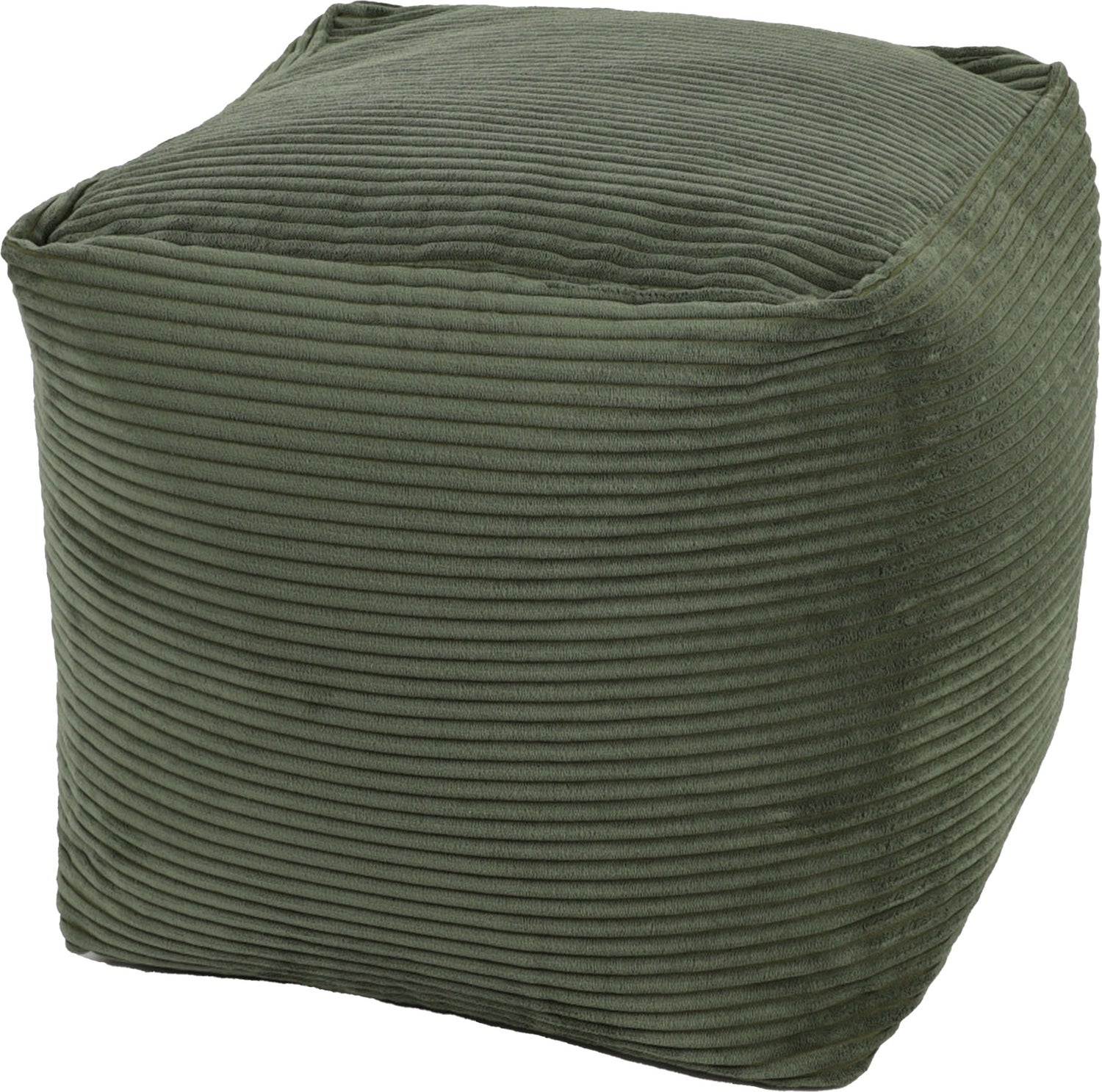 Intratuin poef Rib groen 45 x 45 x 45 cm